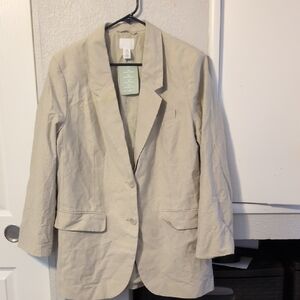 H&M Light Beige Single-Button Blazer